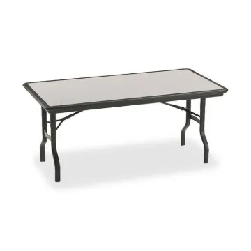 IndestrucTable Ultimate Folding Table, Rectangular, 96w x 30d x 29h, Granite/Black