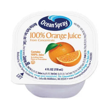 100% Juice, Orange, 4 oz Cup, 48/Box, Delivered 1-4 Business Days