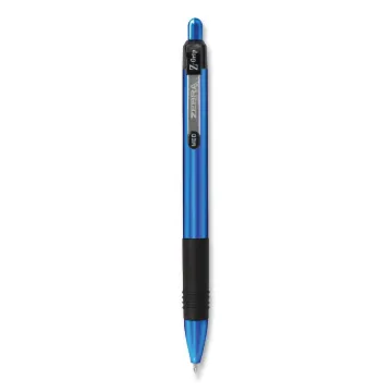 Z-Grip Metal Ballpoint Pen, Retractable, Medium 1 mm, Blue Ink, Blue Barrel, 12/Pack