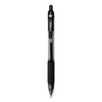 Z-Grip Ballpoint Pen, Retractable, Medium 0.7 mm, Black Ink, Black Tinted Barrel, 12/Pack