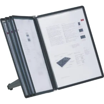 SHERPA SoHo Document Holder, 10 Panels, 13.5 x 3 x 10.38, Black Borders