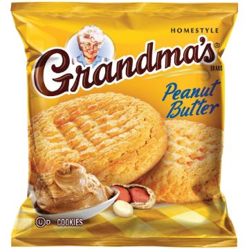 Homestyle Peanut Butter Cookies, 2.5 oz Pack, 2 Cookies/Pack, 60 Packs/Carton, Ships in 1-3 Business