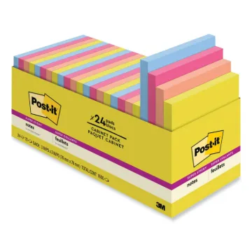Note Pads in Summer Joy Collection Colors, 3" x 3", Summer Joy Collection Colors, 70 Sheets/Pad, 24