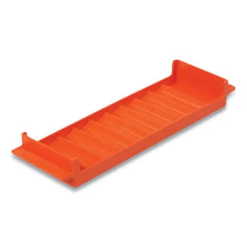 Stackable Plastic Coin Tray, Quarters, 10 Compartments, Denomination and Capacity Etched On Side, St