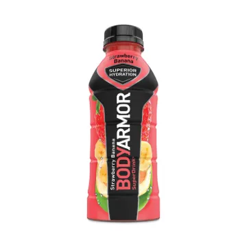 SuperDrink Sports Drink, Strawberry Banana, 16 oz Bottle, 12/Pack