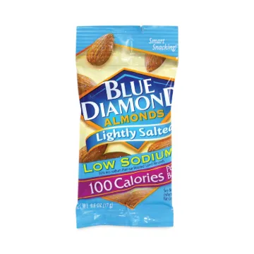 Low Sodium Lightly Salted Almonds, 1.5 oz Bag, 42 Bags/Carton, Ships in 1-3 Business Days