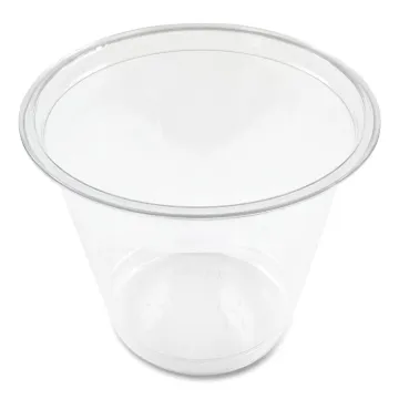 Clear Plastic Cold Cups, Squat, 9 oz, PET, 1,000/ Carton