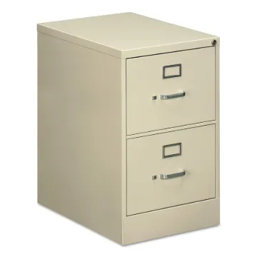 Two-Drawer Economy Vertical File, 2 Legal-Size File Drawers, Putty, 18" x 25" x 28.38