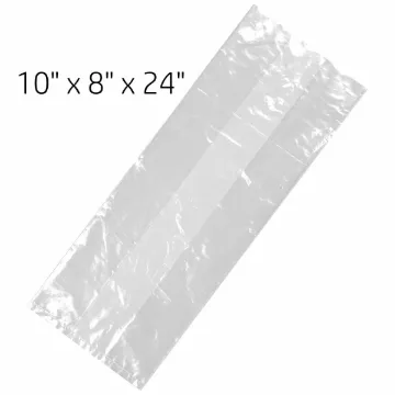 10" x 8" x 24" Clear HD Poly Bag, 250/Case
