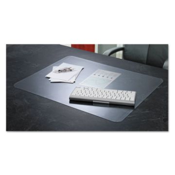 KrystalView Desk Pad with Antimicrobial Protection, 38 x 24, Gloss Finish, Clear