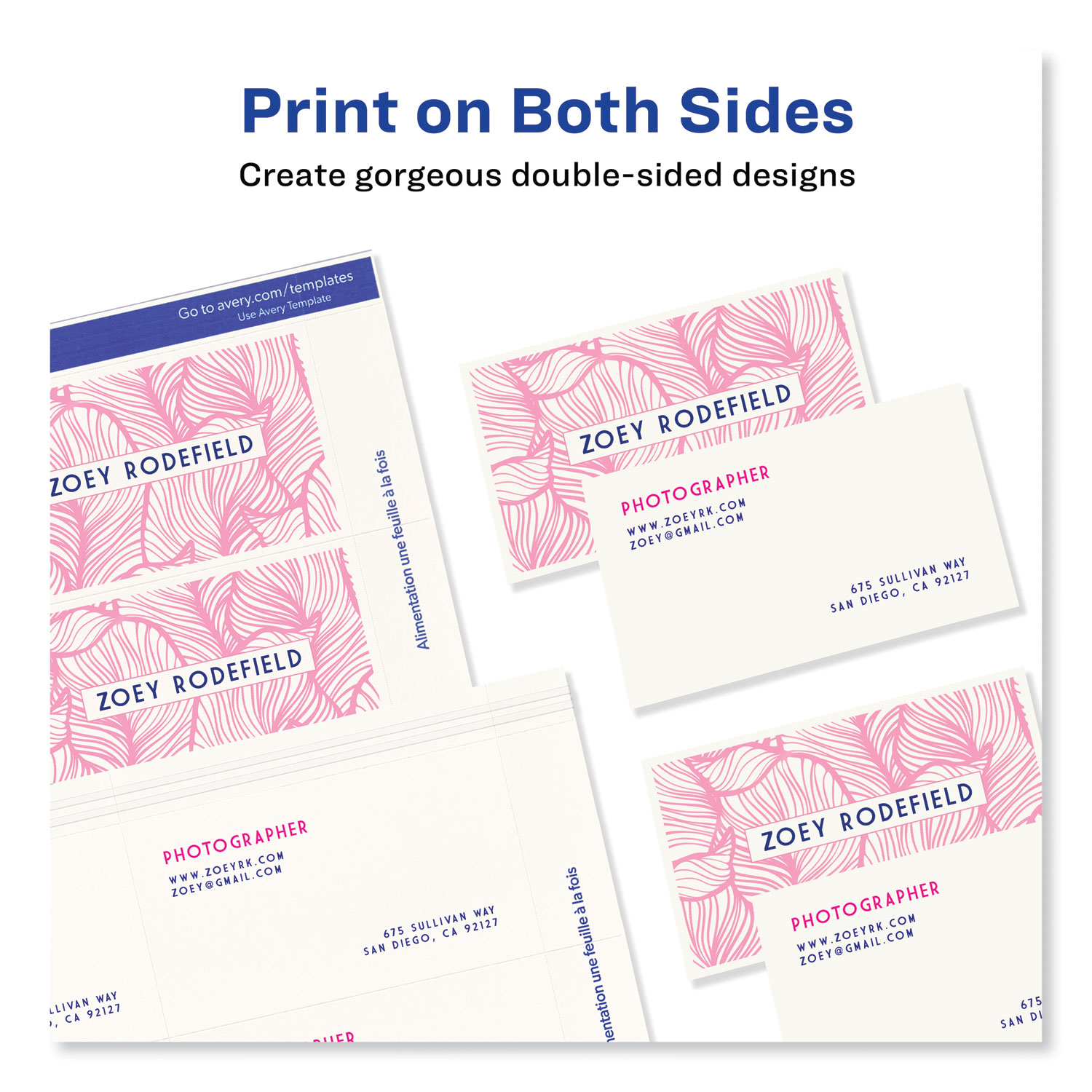 Printable Microperforated Business Cards with Sure Feed Technology ...