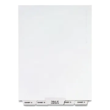 Preprinted Legal Exhibit Bottom Tab Index Dividers, Avery Style, 27-Tab, Exhibit A to Exhibit Z, 11