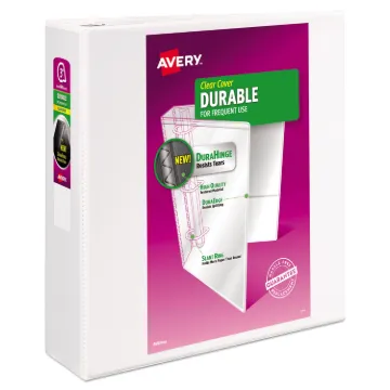 Durable View Binder with DuraHinge and Slant Rings, 3 Rings, 3" Capacity, 11 x 8.5, White (MINIMUM O