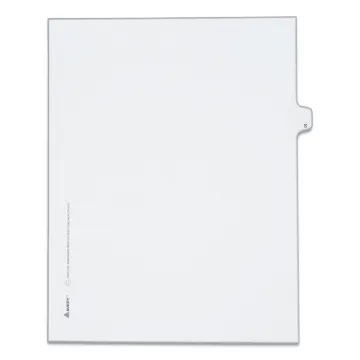Preprinted Legal Exhibit Side Tab Index Dividers, Allstate Style, 26-Tab, S, 11 x 8.5, White, 25/Pac