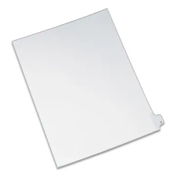 Preprinted Legal Exhibit Side Tab Index Dividers, Allstate Style, 26-Tab, Z, 11 x 8.5, White, 25/Pac