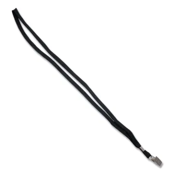 Deluxe Lanyards, Clip Style, 36" Long, Black, 24/Box