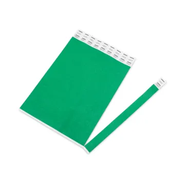 Crowd Management Wristbands, Sequentially Numbered, 10 x 3/4, Green, 100/Pack