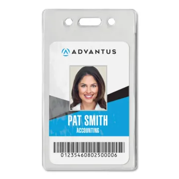 Proximity ID Badge Holder, Vertical, 2 3/8w x 3 3/8h, Clear, 50/Pack (MINIMUM ORDER QUANTITY IS 1 CT