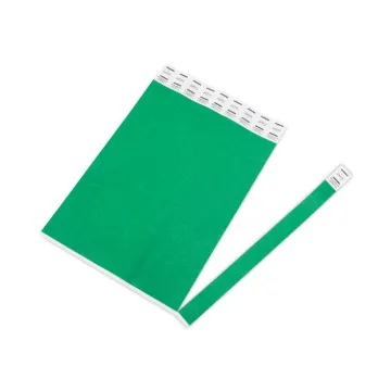 Crowd Management Wristbands, Sequentially Numbered, 9 3/4 x 3/4, Green, 500/Pack