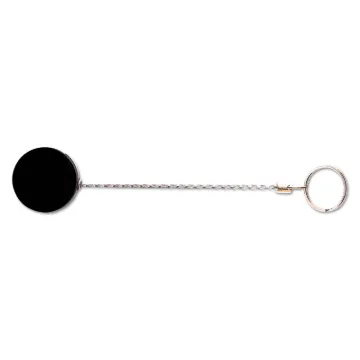 Heavy-Duty Retractable ID Card Reel, 18 1/2" Extension, Black/Chrome, 6/Pack