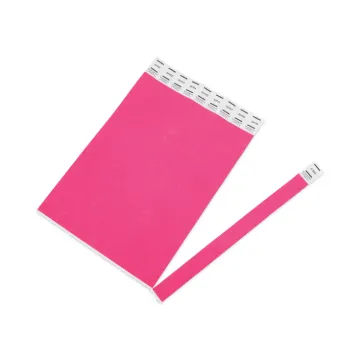 Crowd Management Wristband, Sequential Numbers, 9 3/4 x 3/4, Neon Pink, 500/PK