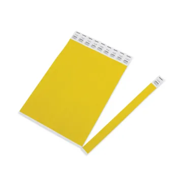 Crowd Management Wristband, Sequential Numbers, 9 3/4 x 3/4, Neon Yellow,500/PK