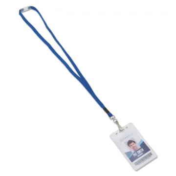 Breakaway Lanyards, Metal J-Hook Fastener, Blue, 24/Box