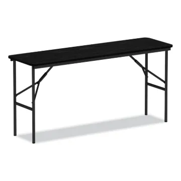 Wood Folding Table, 59 7/8w x 17 3/4d x 29 1/8h, Black