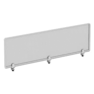 Polycarbonate Privacy Panel, 65w x 0.50d x 18h, Silver/Clear