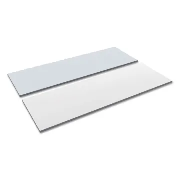 Reversible Laminate Table Top, Rectangular, 71 1/2w x 23 5/8d, White/Gray