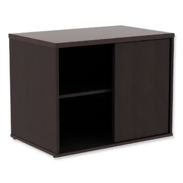 Alera Open Office Low Storage Cab Cred, 29 1/2w x 19 1/8d x 22 7/8h, Espresso