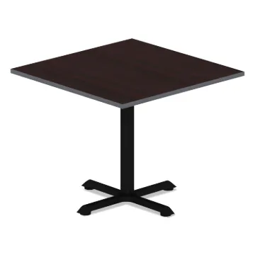 Reversible Laminate Table Top, Square, 35 3/8w x 35 3/8d, Espresso/Walnut