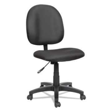 Alera Essentia Series Swivel Task Chair, Supports up to 275 lbs, Black Seat/Black Back, Black Base