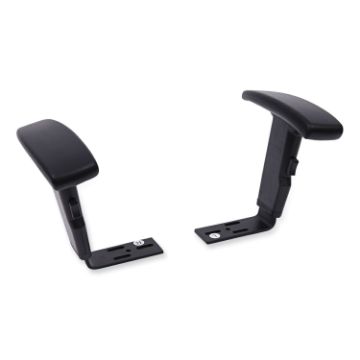 Alera Height Adjustable T-Arms, Interval and Essentia Series Chairs/Stools, Black