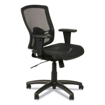 Alera Etros Series Suspension Mesh Mid-Back Synchro Tilt Chair, Supports up to 275 lbs, Black Seat/B