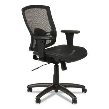 Alera Etros Series Suspension Mesh Mid-Back Synchro Tilt Chair, Supports up to 275 lbs, Black Seat/B