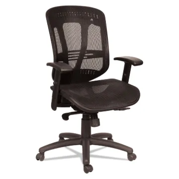 Alera Eon Series Multifunction Mid-Back Suspension Mesh Chair, Supports up to 275 lbs, Black Seat/Bl