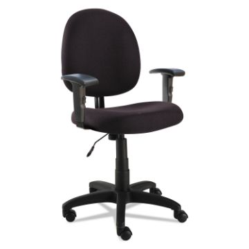 Alera Essentia Series Swivel Task Chair with Adjustable Arms, Supports up to 275 lbs, Black Seat/Bla