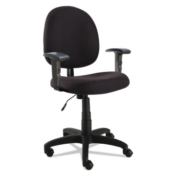 Alera Essentia Series Swivel Task Chair with Adjustable Arms, Supports up to 275 lbs, Black Seat/Bla