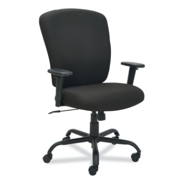 Alera Mota Series Big and Tall Chair, Supports up to 450 lbs, Black Seat/Black Back, Black Base