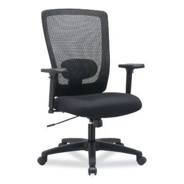 Alera Envy Series Mesh High-Back Multifunction Chair, Supports up to 250 lbs., Black Seat/Black Back