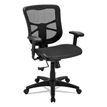 Alera Elusion Series Mesh Mid-Back Swivel/Tilt Chair, Supports up to 275 lbs, Black Seat/Black Back,