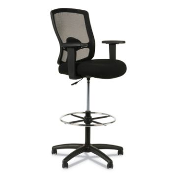 Alera Etros Series Mesh Stool, 36.13" Seat Height, Supports up to 275 lbs, Black Seat/Black Back, Bl