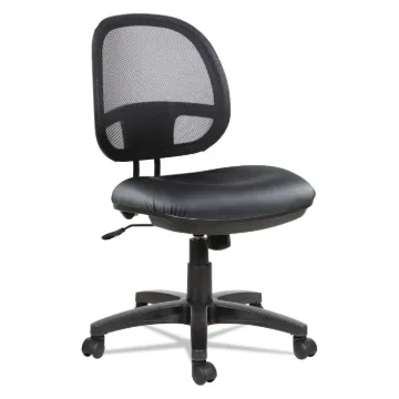 Alera Interval Series Swivel/Tilt Mesh Chair, Supports up to 275 lbs, Black Seat/Black Back, Black B