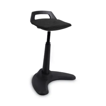 AdaptivErgo Sit to Stand Perch Stool, Black Seat/Black Back, Black Base
