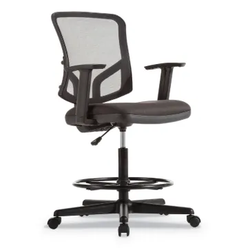 Everyday Task Stool, 29.5" Seat Height, Supports up to 275 lbs, Black Seat/Black Back, Black Base