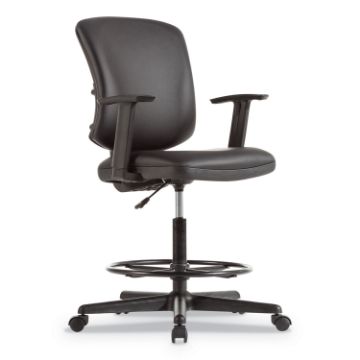 Everyday Task Stool, 31.38" Seat Height, Supports up to 275 lbs, Black Seat/Black Back, Black Base