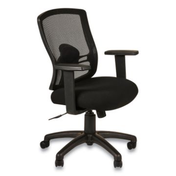 Alera Etros Series Mesh Mid-Back Petite Swivel/Tilt Chair, Supports up to 275 lbs, Black Seat/Black
