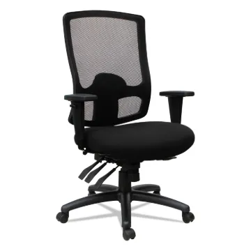 Alera Etros Series High-Back Multifunction with Seat Slide Chair, Supports up to 275 lbs, Black Seat