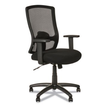 Alera Etros Series High-Back Swivel/Tilt Chair, Supports up to 275 lbs, Black Seat/Black Back, Black